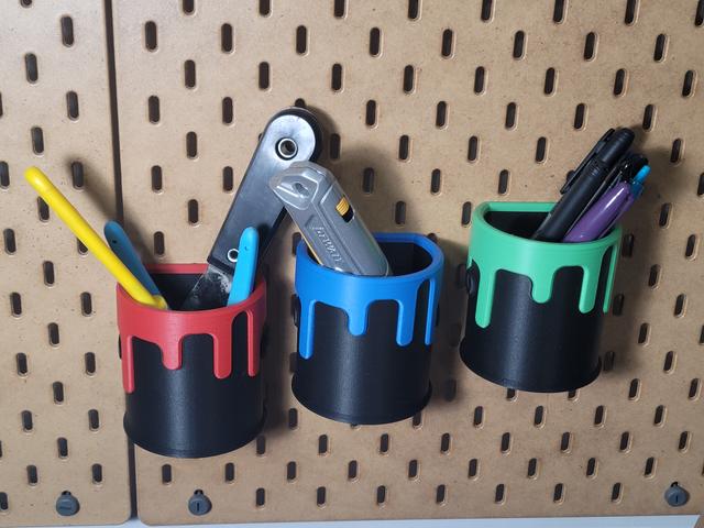 Skadis Drippy Bucket (Trimmed Pegs) 3D model thumbnail