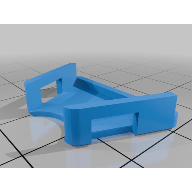 e3 Y bed cable strain relief with clip cover 3D model thumbnail