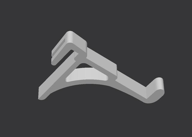 Radiator Headphone Hook 3D model thumbnail