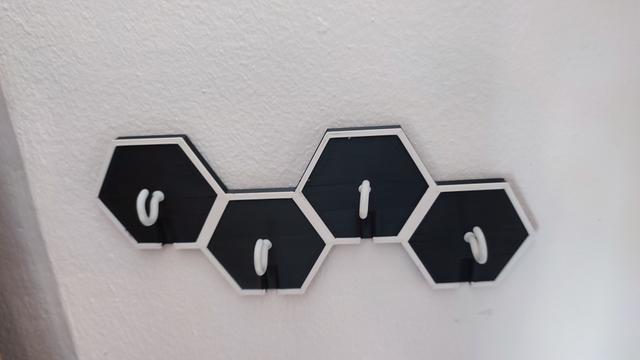 Modern Key Hanger - Iron hook REMIX 3D model thumbnail