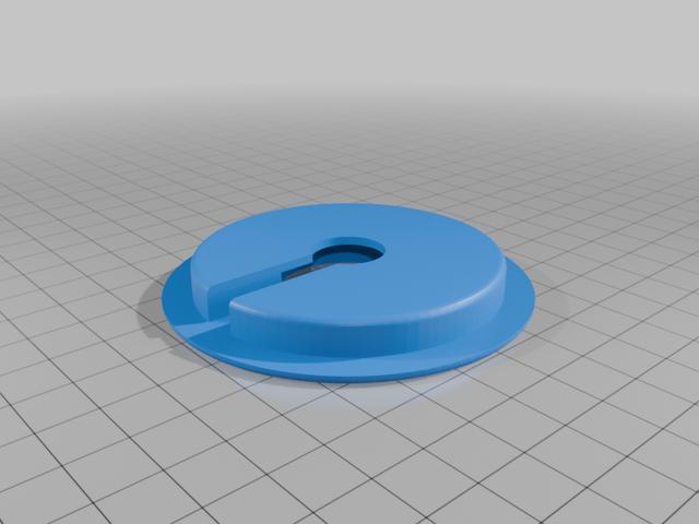 Desk Hole Cover for Galaxy Watch Charger 3D model thumbnail