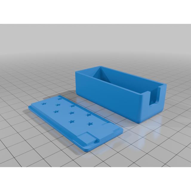 2242 NVMe case with vent holes  3D model thumbnail