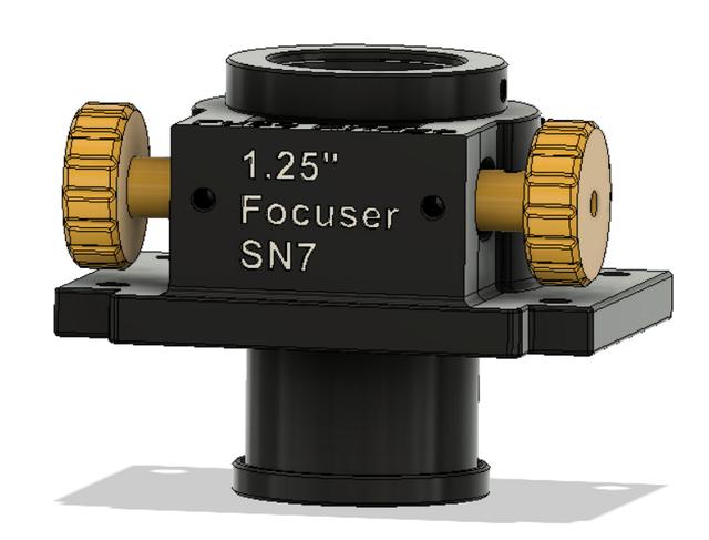 Hadley Adapted FuseBridge 1.25" Focuser 3D model thumbnail