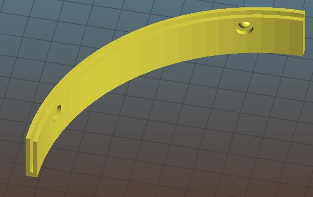 Standard hole punch bottom piece for prusa face shield 3D model thumbnail