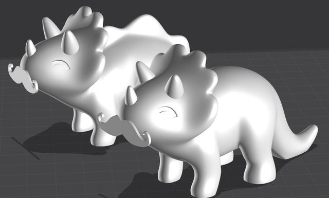 Fancy Triceratops (Dinosaur) 3D model thumbnail