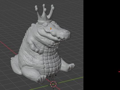 Chubby Crocodile (King Gator) 3D model thumbnail