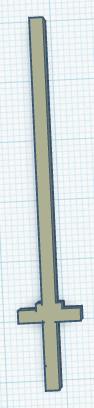 Highlander sword for Y5 Action figure 3D model thumbnail