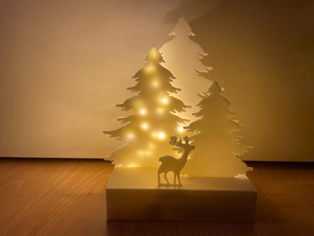 Christmas Decoration Base remix - Triple AAA holder 3D model thumbnail
