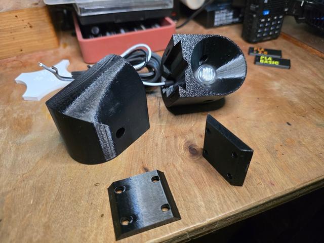  Sconce Light for Fence line, walkway, bridge railing etc. LED using 12Volt 3/4 Inch Trailer Marker Lights 3D model thumbnail