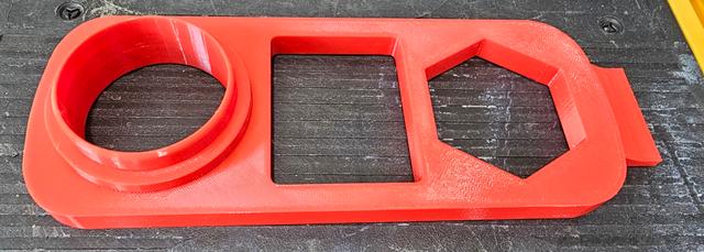 Router Jig for Hexagonal plastic Cut-out for Polydryer Adapter. 3D model thumbnail