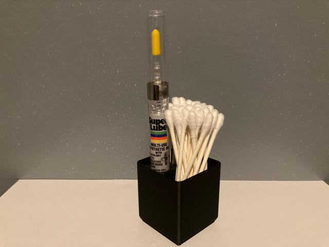 Gridfinity Super Lube + Q-tip Holder 3D model thumbnail