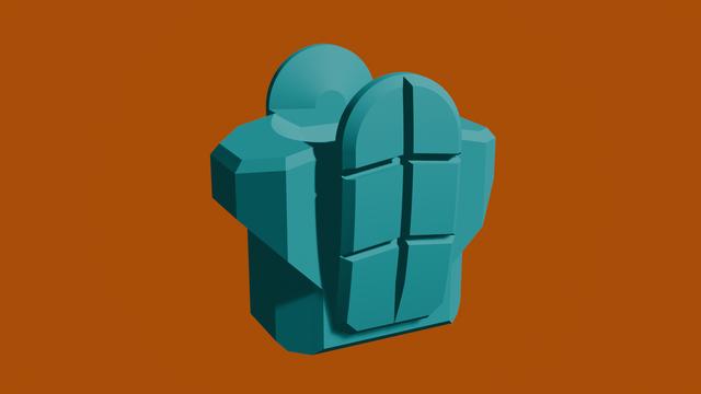 6 Pack abdomen for Dummy 13 3D model thumbnail