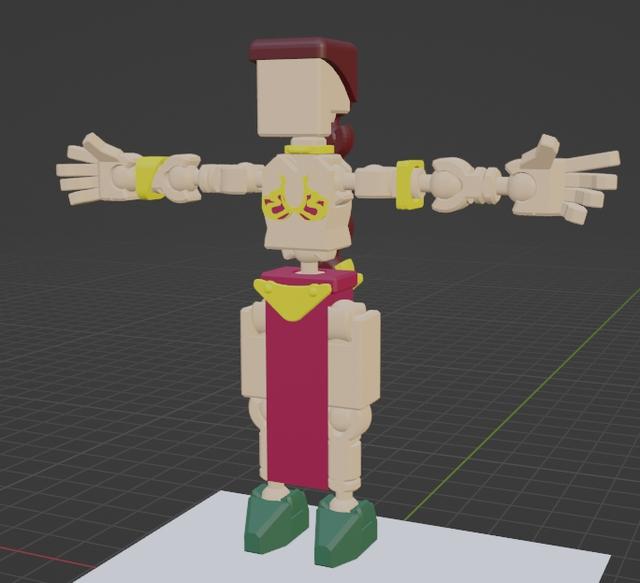 Princess leia metal bikini 3D model thumbnail