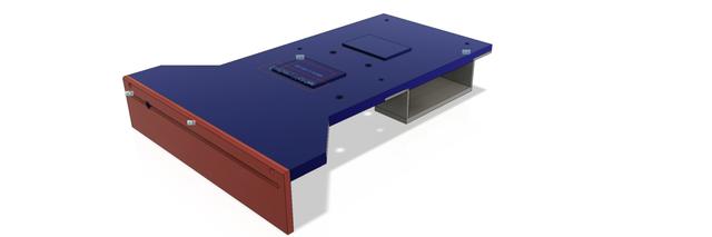 Line follower with adjustable sensor holder 3D model thumbnail