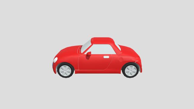 Daihatsu Copen roof closed lowpoly 3D-printing 3D model thumbnail