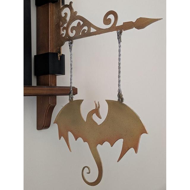 Bookcase dragon sign hanger 3D model thumbnail