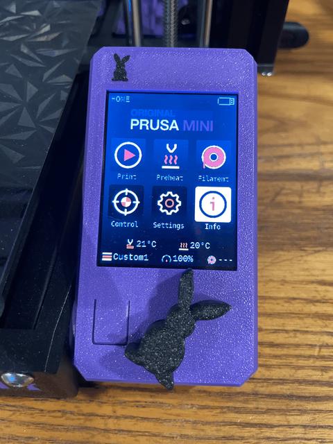 Prusa LCD bunny knob 3D model thumbnail