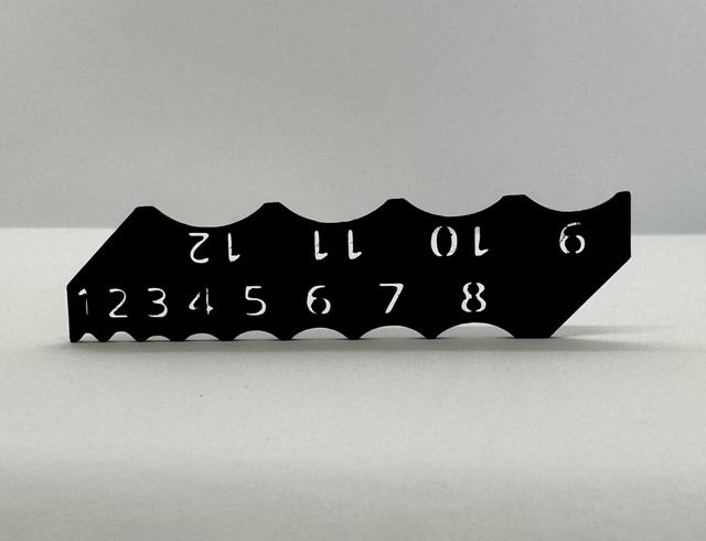 Fillet Radius Finder with holes 3D model thumbnail