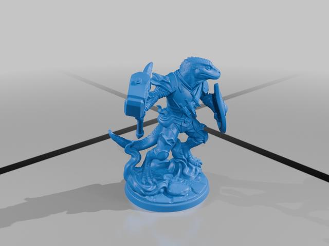 Echo knight lizardfolk 3D model thumbnail