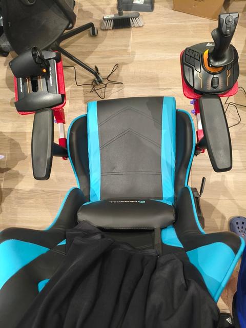 T16000m TWCS chair (DRIFT/NEWSKILL...) mount and adapters for 30MM arm tubes 3D model thumbnail