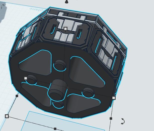 Tachi landing gear rear section 3D model thumbnail