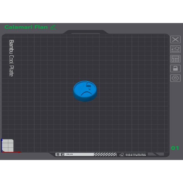 Calamari Flan 3D model thumbnail