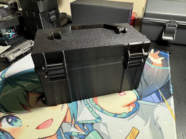 Rugged Trading Card Box with Handle 3D model thumbnail