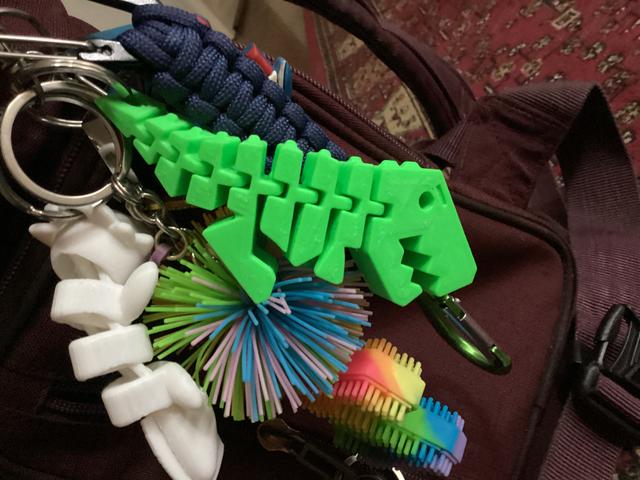 Flexi rex keychain 3D model thumbnail