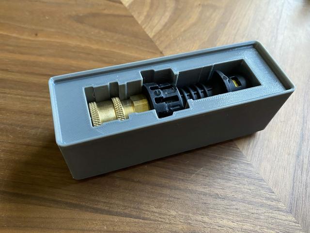 Karcher 1/4" Quick Release Adapter Holder - Gridfinity 3D model thumbnail