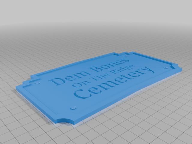 Dem Bones On The Ridge Cemetery  3D model thumbnail