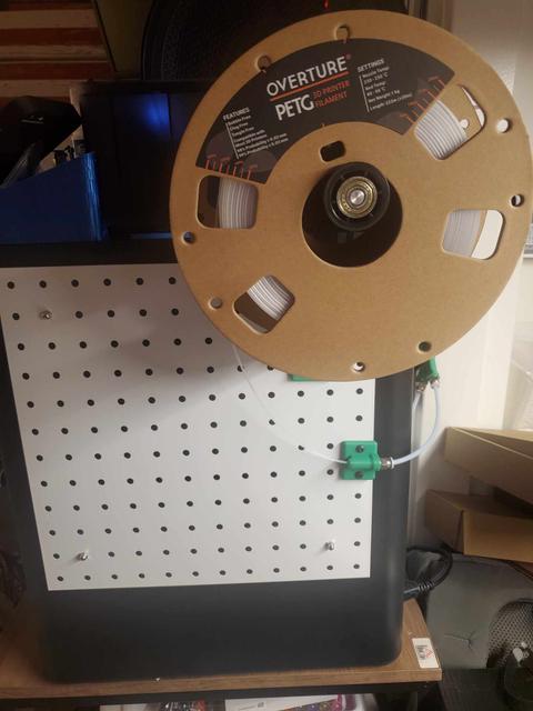 Pegboard Spool holder and Filament Guide 3D model thumbnail