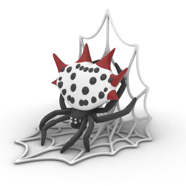 Gastericantha Cancriformis Spider Bookend 3D model thumbnail