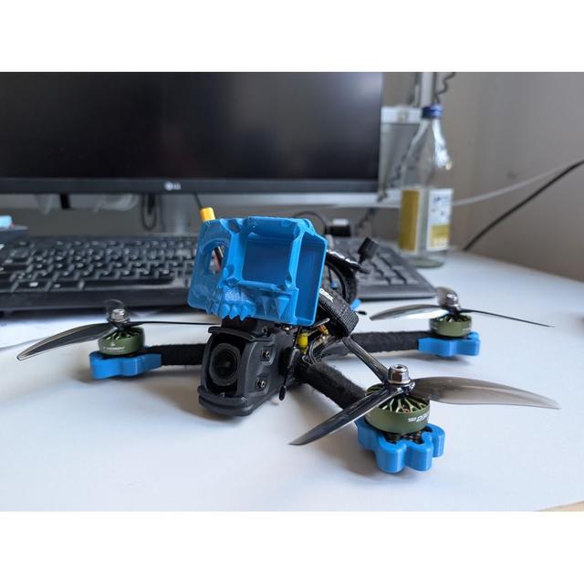 Gopro Hero 7 Skullmount for it's FPV ERA Freestyle Cage 3D model thumbnail