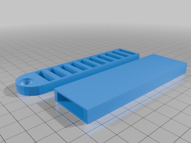 fuse holder box  with easy grabbing drawer versie 2 met magneetjes locking systeem 3D model thumbnail