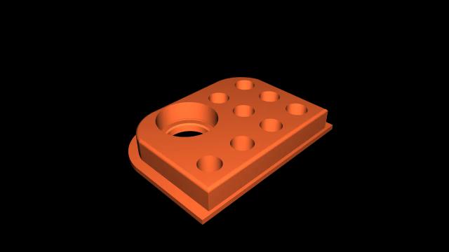 Elegoo Centaur Carbon PTFE tube guide with vent holes 3D model thumbnail