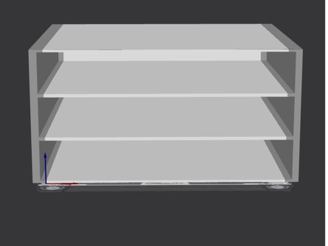 desk drawer holder 3D model thumbnail