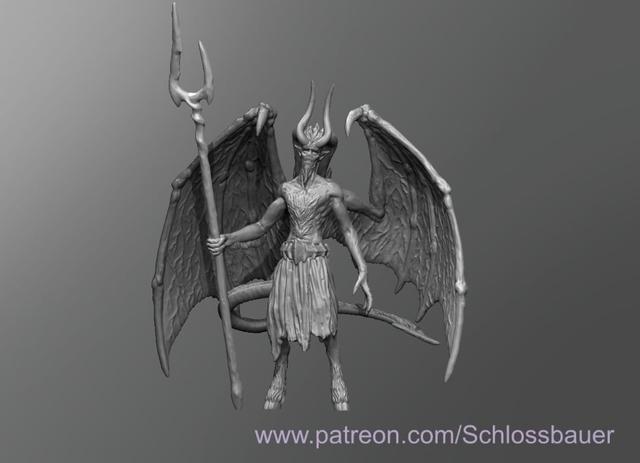 Horned Devil 3D model thumbnail