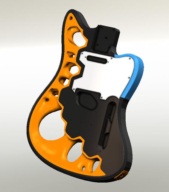 Topology Optimized Prusacaster Body 3D model thumbnail