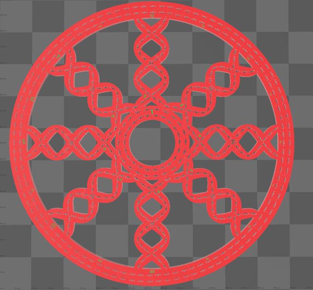 Double Helix Seed Pixel Spinner 3D model thumbnail