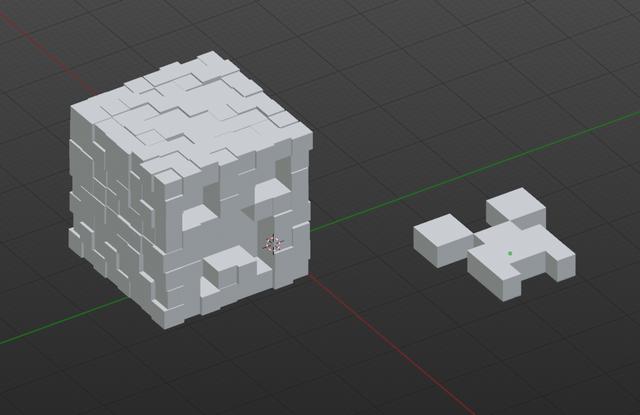 Creeper pixel head Dummy 13 3D model thumbnail