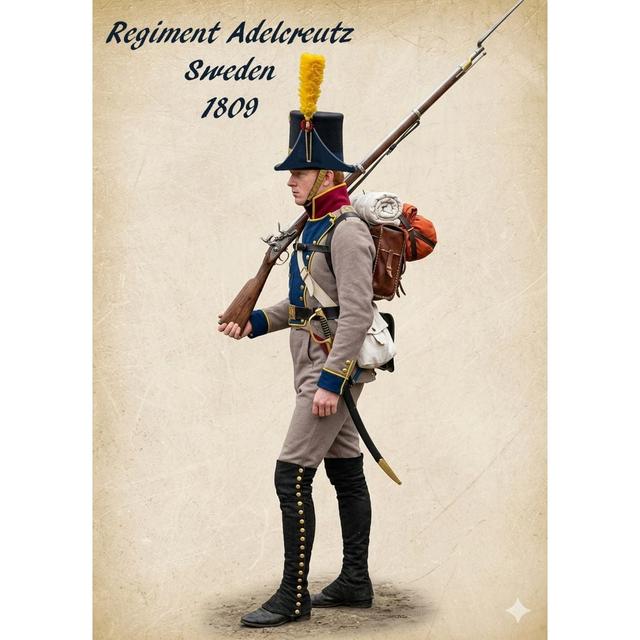 Soldat de l'empire no 85: Soldat du regiment Adelcreutz Suède 1809 3D model thumbnail