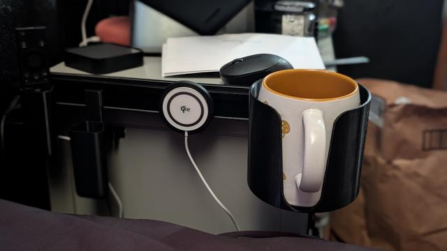 Cup Holder L track modular accessory 3D model thumbnail