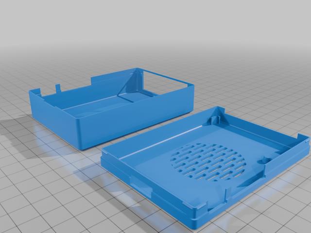 Snap Fit Raspberry Pi Case with or without Active Cooler 3D model thumbnail