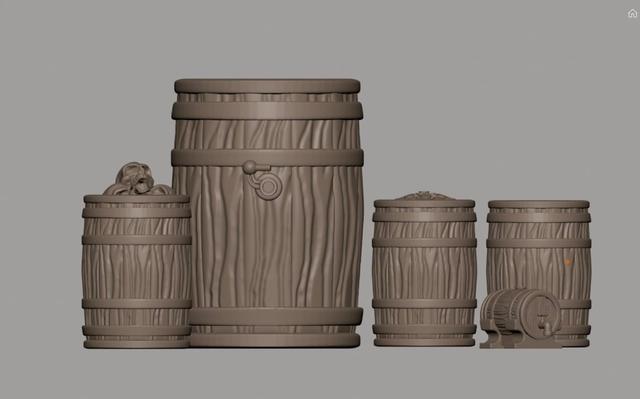 Barrel Mini 3D model thumbnail