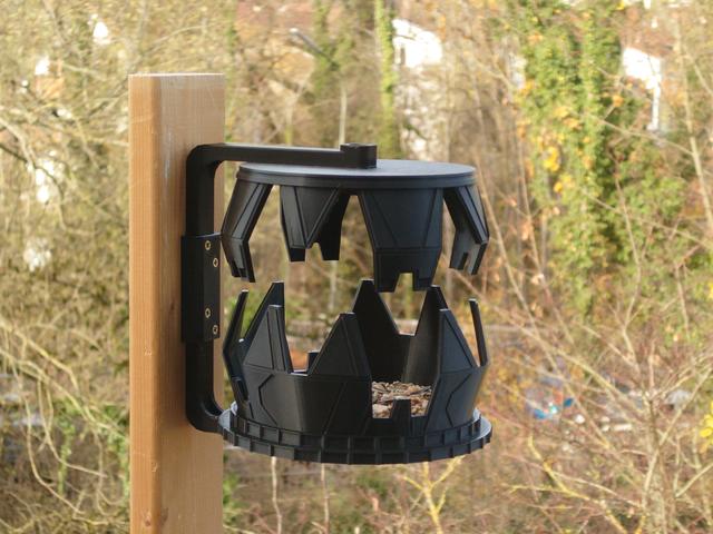 Mount for Bird Feeder: Darth Vader's meditation chamber 3D model thumbnail