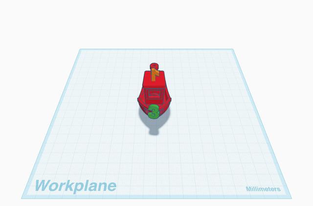numbers benchy 3D model thumbnail