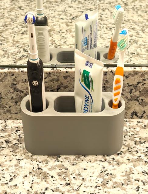 Toothbrush and Toothpaste Holder 3D model thumbnail