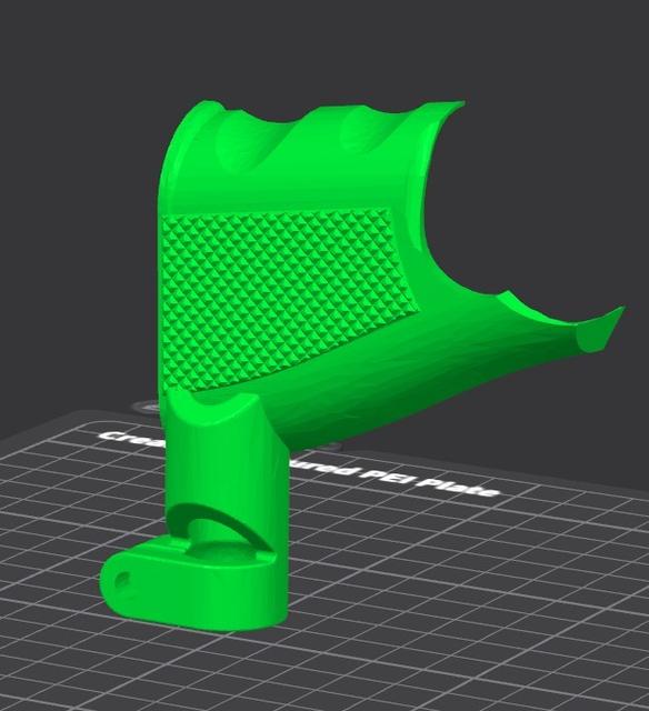 Vstock rear adjustable grip  3D model thumbnail