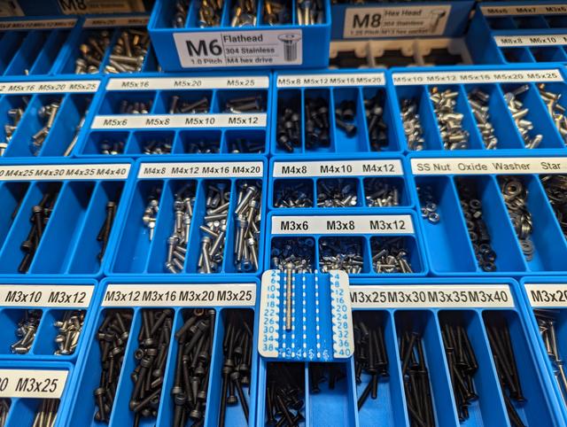 Gridfinity Metric Bolt Sorter multi-material 3D model thumbnail