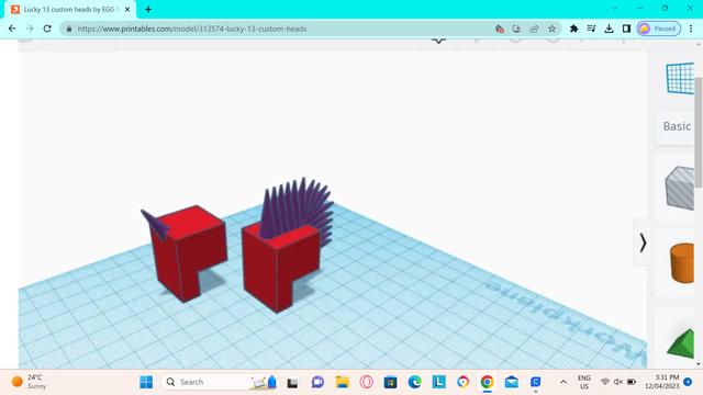 Lucky 13 custom heads 3D model thumbnail